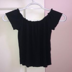 Garage off the shoulder tee